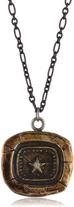 Pyrrha talisman" Bronze Leadership Diamond Set Necklace