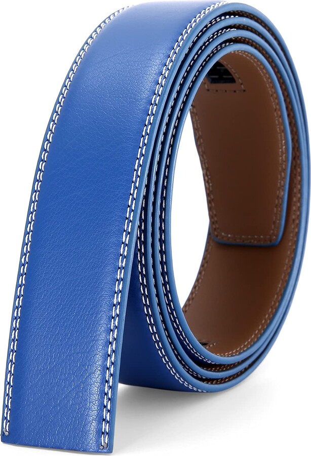 Nelbons Men's Leather Ratchet Belt Strap Only 35mm 1 3/8 - ShopStyle