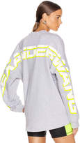 Thumbnail for your product : Alexander Wang T By T by Long Sleeve Logo Sweater in Heather Grey | FWRD