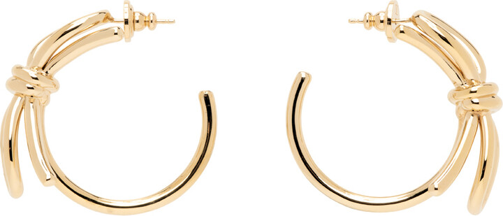 Valentino Garavani Gold Bow Scoobies Earrings