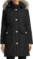 Thumbnail for your product : Woolrich Long Hooded Arctic Parka Coat w/ Coyote Fur, New Black
