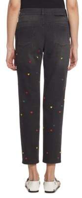 Stella McCartney Heart-Embroidered Cropped Trousers