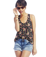 Thumbnail for your product : Wet Seal Floral Racer Back Tank