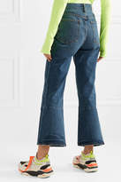 Thumbnail for your product : Proenza Schouler Pswl Cropped High-rise Flared Jeans - Blue