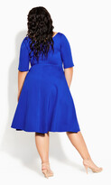Thumbnail for your product : City Chic Cute Girl Elbow Sleeve Dress - lapis