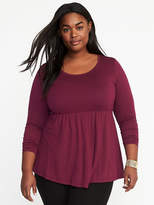 Thumbnail for your product : Old Navy Jersey-Knit Plus-Size Peplum-Hem Top