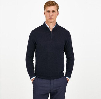 Cotton-cashmere Half-zip Sweater 