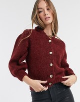 Dark Red Cardigan | Shop the worldâs largest collection of fashion | ShopStyle