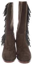 Thumbnail for your product : Via Spiga Suede Fringe-Trimmed Boots