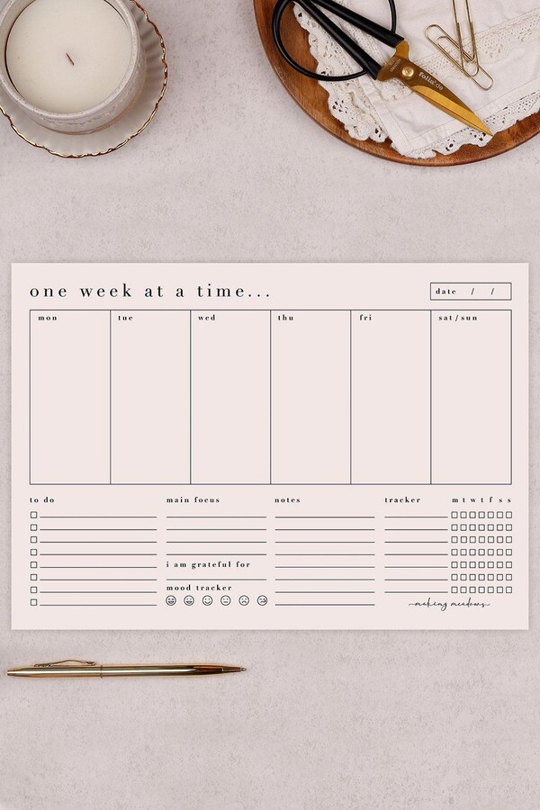 Making Meadows Habit Tracker & Weekly Planner Desk Pad ShopStyle