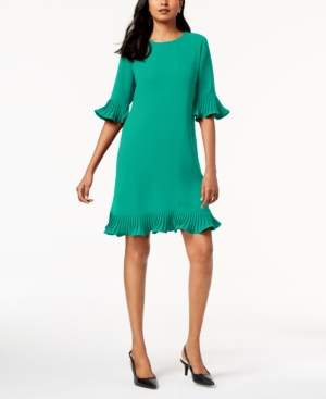 Alfani Pleated Flounce Dress, Created for Macy's