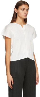 Pleats Please Issey Miyake Off-White June Blouse