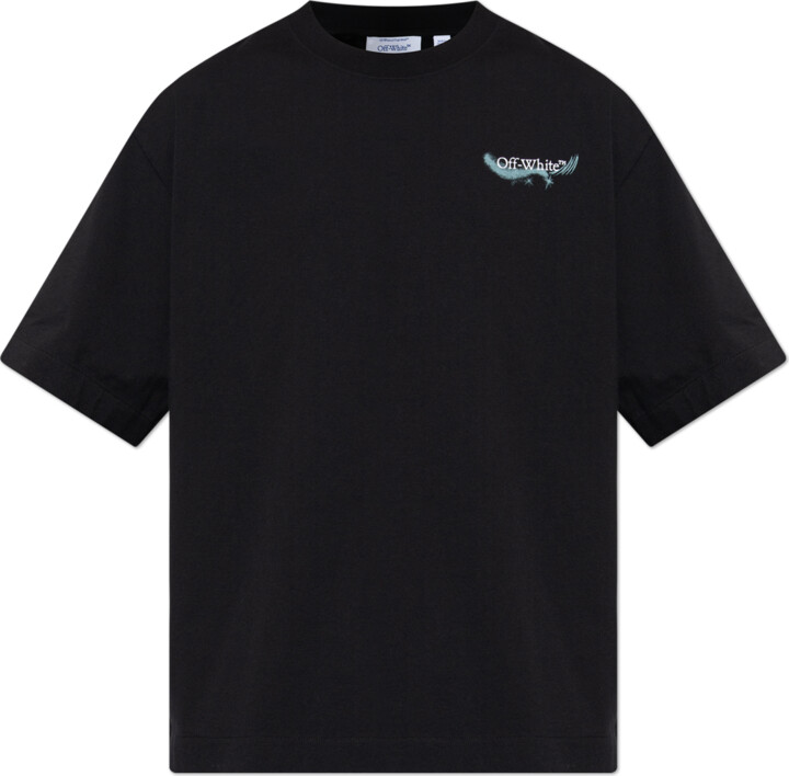 Off-White T-shirt With Logo  - Black