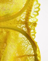 Thumbnail for your product : We Are We Wear Curve lace non padded bra in yellow