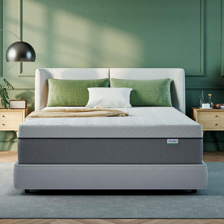 Novilla Cooling Queen Medium to Firm Gel Memory Foam 14 in. Mattress, Bed in a box, Breathable Cooling Gel Memory Foam Mattress