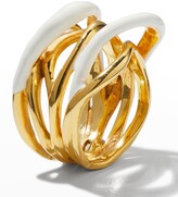 Thumbnail for your product : Joanna Laura Constantine Gold Plated Statment Waves Ring with Enamel