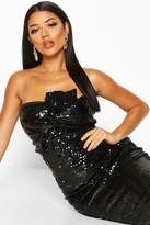 Thumbnail for your product : boohoo Sequin Bow Midi Dress