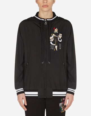 nylon sweatshirt lined jacket