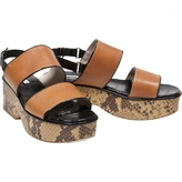 Thumbnail for your product : Dries Van Noten Brown Leather Sandals