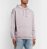 Thumbnail for your product : adidas Logo-Embroidered Fleece-Back Cotton-Blend Jersey Hoodie