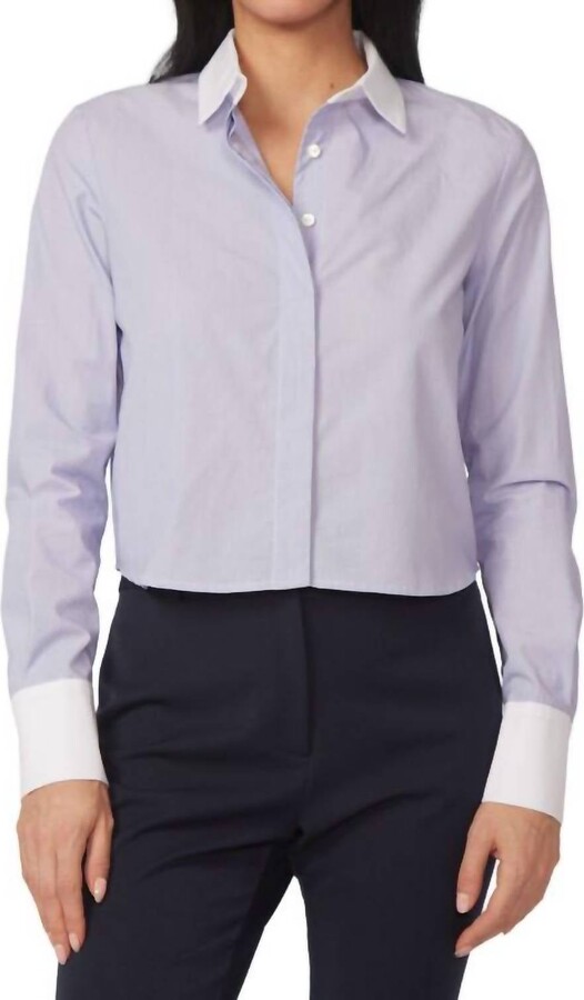 GILNER FARRAR Madilyn Blouse In Blue Striped