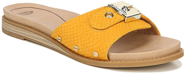 dr scholl's yellow sandals