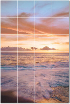 Picture-Tiles.com Sunset Photo 6'' x 6'' Satin Ceramic Decorative Mural