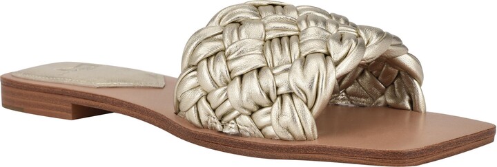 Fashion Look Featuring Marc Fisher Slide Sandals and Marc Fisher