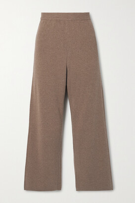Alex Mill Chris Cropped Merino Wool And Cotton-blend Wide-leg Pants