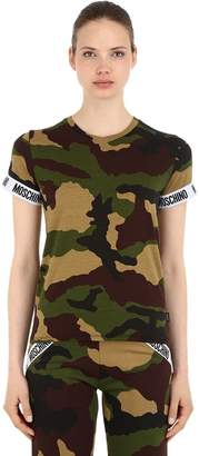 Moschino Camouflage Stretch Jersey T-Shirt
