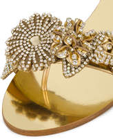 Thumbnail for your product : Sophia Webster Gold Lilico crystal Slides