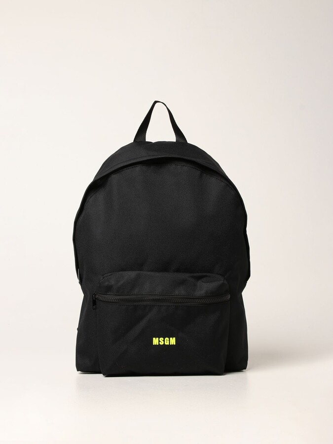 MSGM backpack in canvas with contrasting logo - ShopStyle
