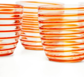 Yali Glass - Set Of Four A Filo Goto Tumblers - Orange