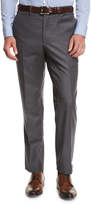 Thumbnail for your product : Kiton Flat-Front Twill Trousers, Charcoal
