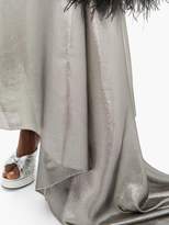Thumbnail for your product : Gucci Balloon-sleeve Pleated Silk-blend Lame Gown - Womens - Silver