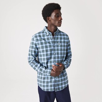 lacoste check shirt