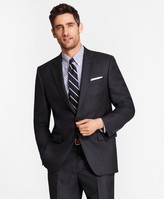 Thumbnail for your product : Brooks Brothers Madison Fit Saxxon Wool Navy Tic 1818 Suit
