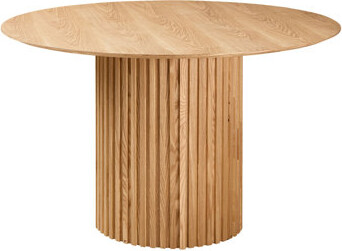 George Oliver 46.45 Inch MDF Dining Table For Dining Room Round Dinner Tables Mid-Century Modern Table OAK