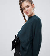 Thumbnail for your product : Monki longline textured jumper in green