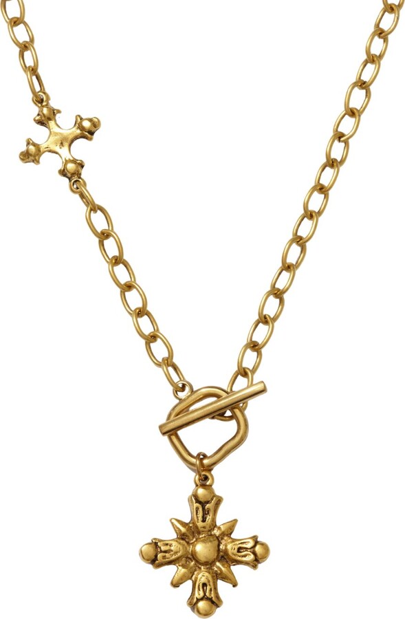 Alexie of Athens Gold Solis Antique Toggle Necklace