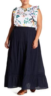 Joe Fresh Ruffle Hem Maxi Skirt (Plus Size)