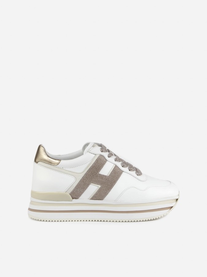Hogan Midi H222 Sneakers In Leather - ShopStyle