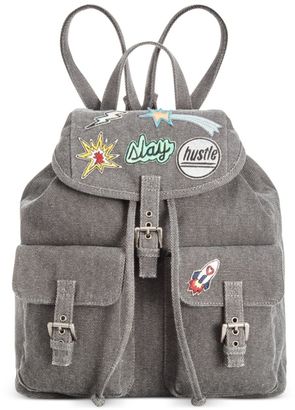 Steve Madden Dillian Canvas Medium Backpack with Patches, a Macy's Exclusive Style