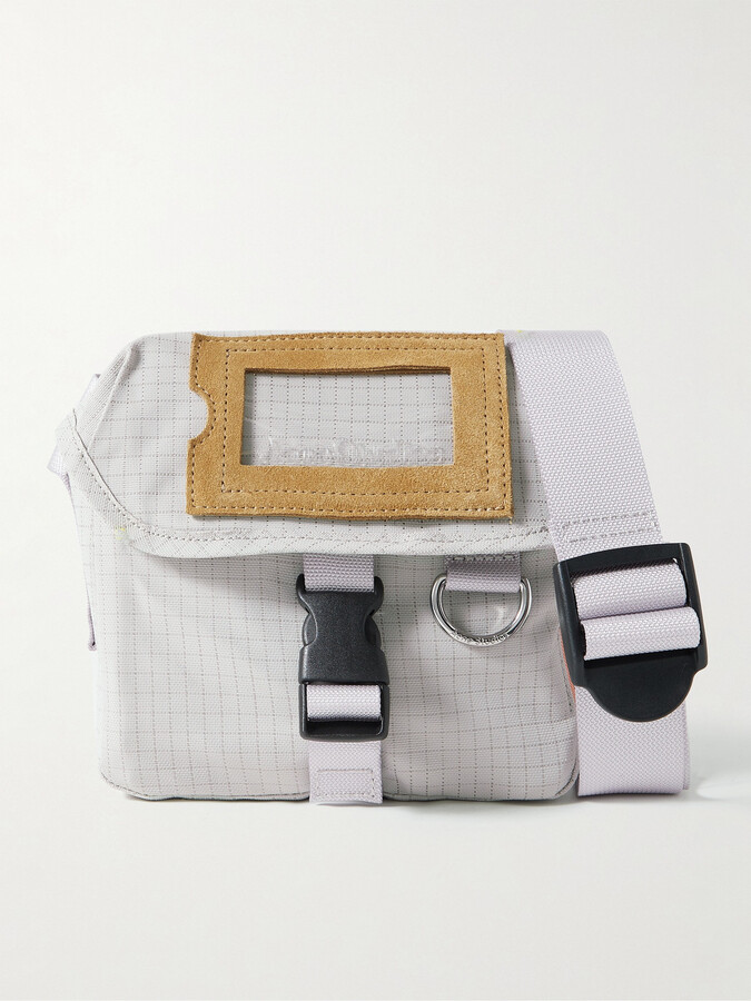 Acne Studios Logo-Embossed Suede-Trimmed Nylon-Ripstop Messenger