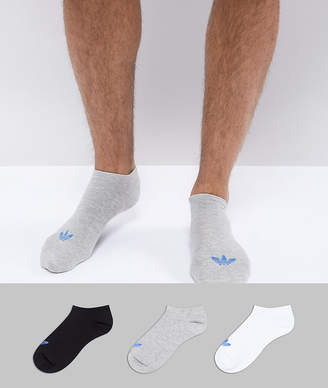 adidas 3 Pack Sneaker Socks In Multi AB3889