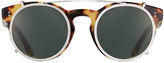 Thumbnail for your product : Valentino Round Crystal-Rim Sunglasses
