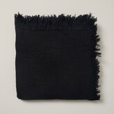 Thumbnail for your product : Oui Crinkle Linen Throw, Black