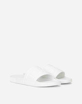 Thumbnail for your product : Dolce & Gabbana Rubber Beachwear Sliders With Logo