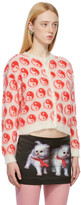 Thumbnail for your product : Ashley Williams Off-White & Red Patterned Yin Yang Cardigan