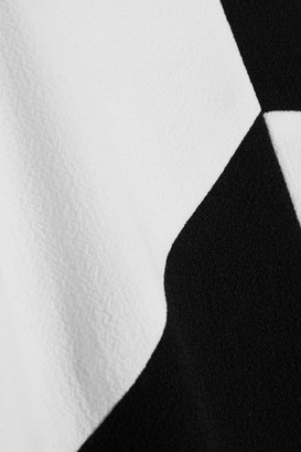 Antonio Berardi Two-tone Wool-crepe Mini Dress - Black